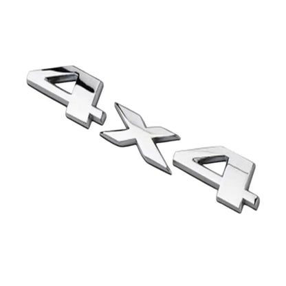 3D 4X4 Car Logo Emblem Badge – Steel Finish | Universal Decal for Auto, Truck, SUV