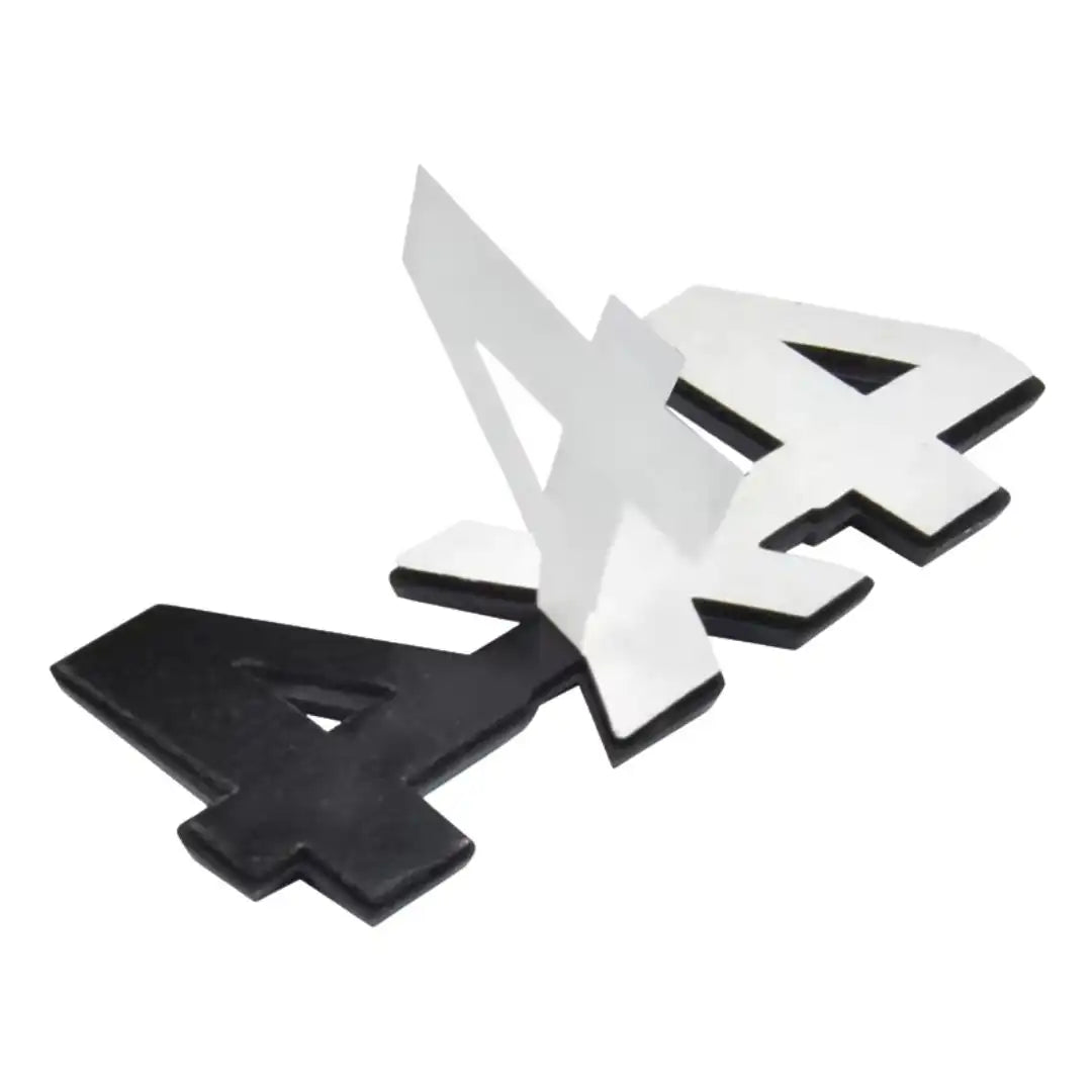3D 4X4 Car Logo Emblem Badge – Steel Finish | Universal Decal for Auto, Truck, SUV