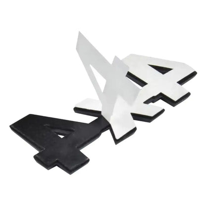 3D 4X4 Car Logo Emblem Badge – Steel Finish | Universal Decal for Auto, Truck, SUV
