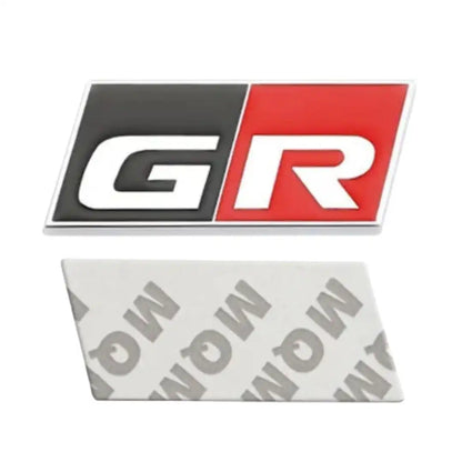3D Chrome Plated Metal Emblem GR Logo (Self-Adhesive)