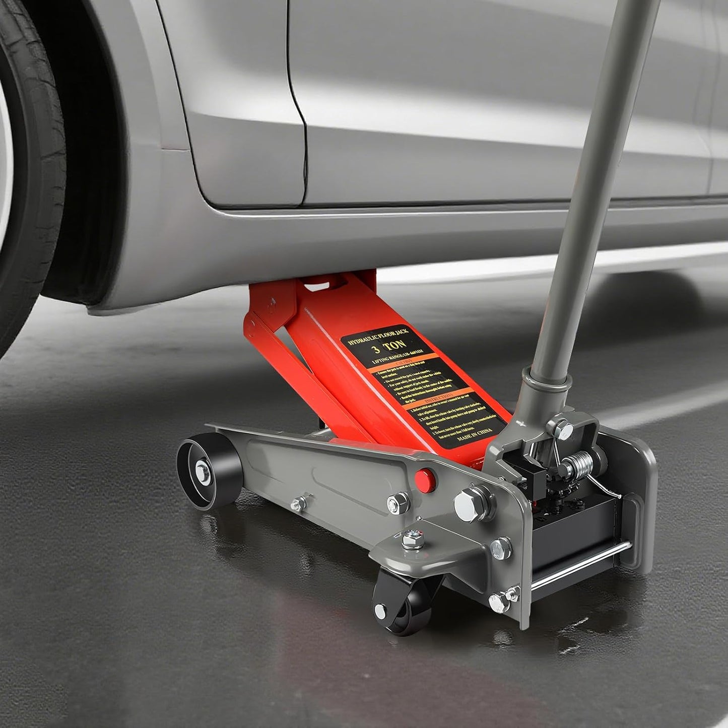 3 Ton Hydraulic Floor Jack with Wheels