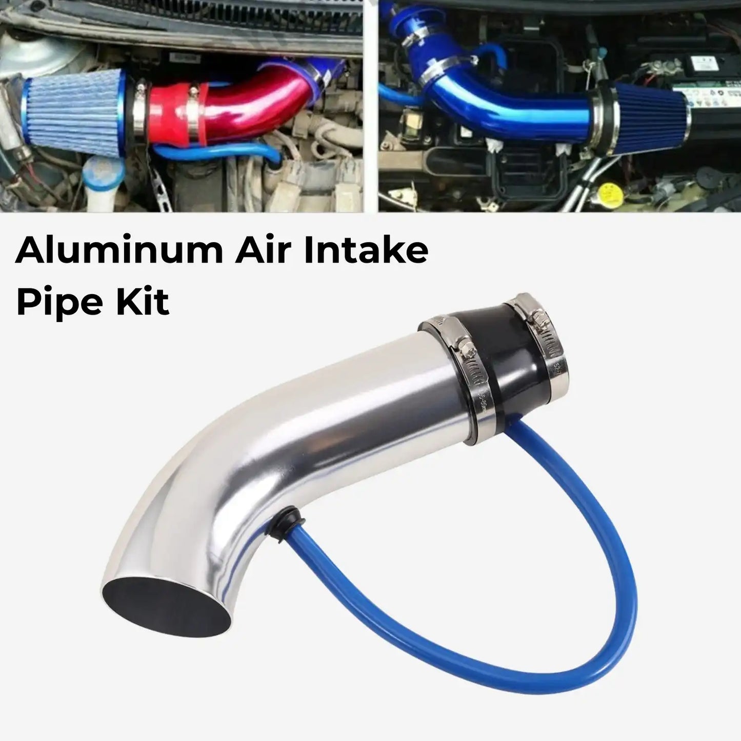 3 inch Universal Car Cold Air Intake Filter Aluminum Induction Hose Pipe Kit