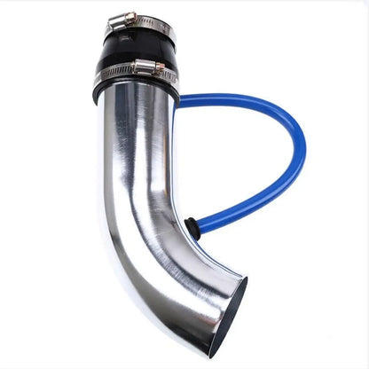 3 inch Universal Car Cold Air Intake Filter Aluminum Induction Hose Pipe Kit - Silver