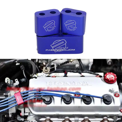 3pcs Blue Spark Plug Wire Separator Clamp – CNC Billet Aluminum Ignition Cable Clip