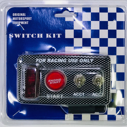 Car Engine Push Start Button Rocker Toggle Switch 12V LED Panel Combination Switch For Racing Camper Boat