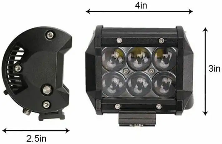 4 Inch 18W Mount Light Spot Lamps For Motorcycle Car 4WD Vehicles