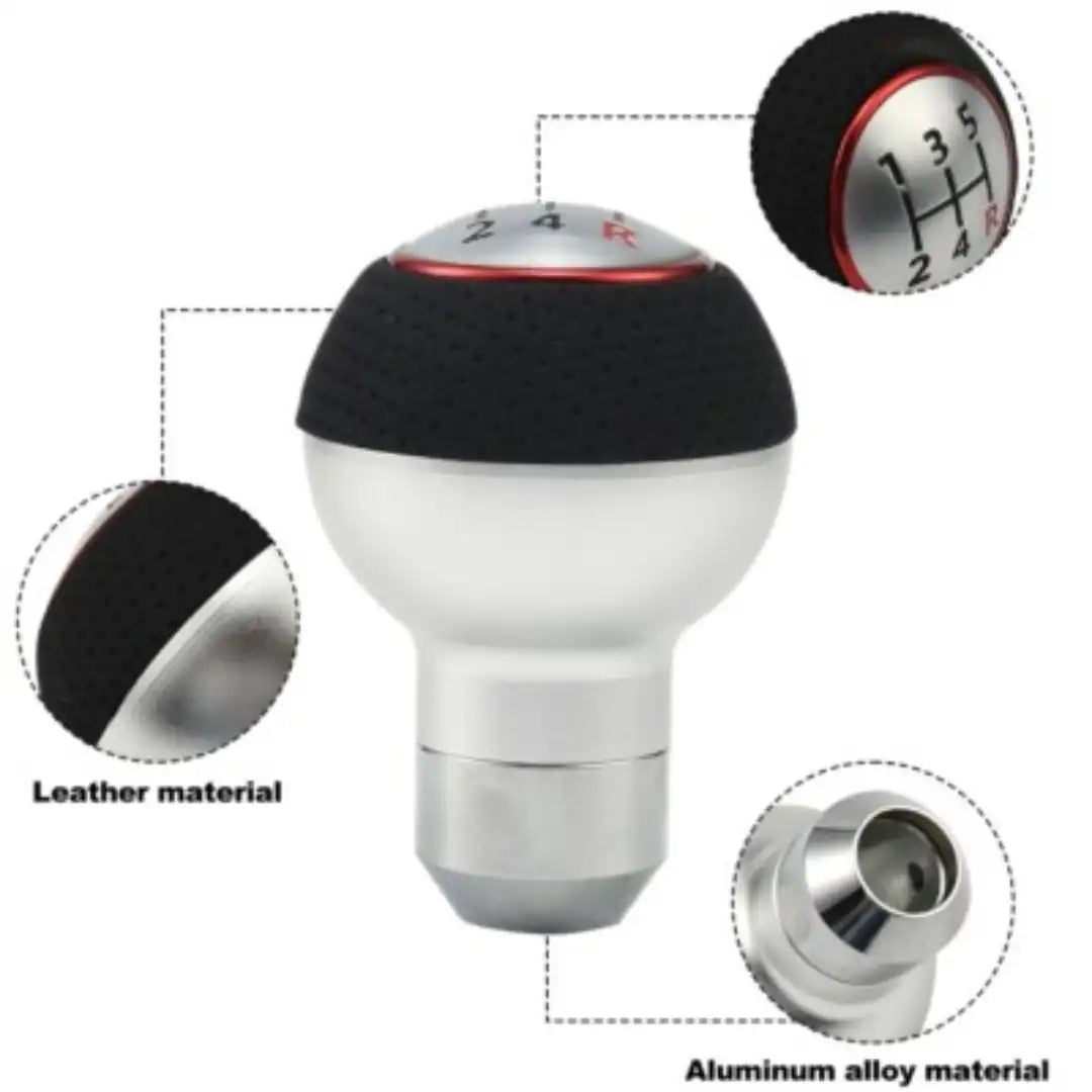 6-Speed Gear Shift Knob for Audi A4/S4/A5/Q5 S-Line | Manual Transmission | Black-Red Design