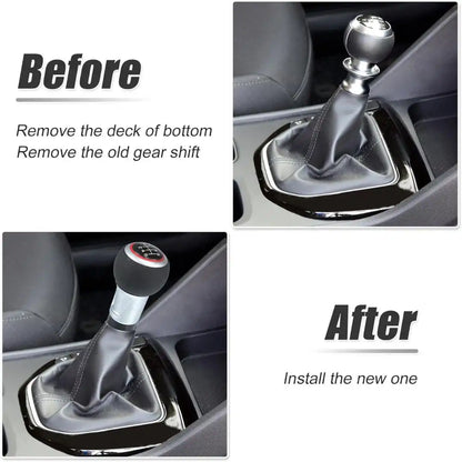 6-Speed Gear Shift Knob for Audi A4/S4/A5/Q5 S-Line | Manual Transmission | Black-Red Design
