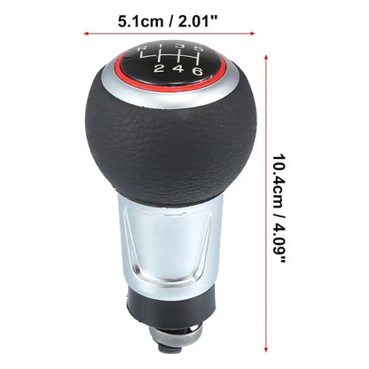 6-Speed Gear Shift Knob for Audi A4/S4/A5/Q5 S-Line | Manual Transmission | Black-Red Design