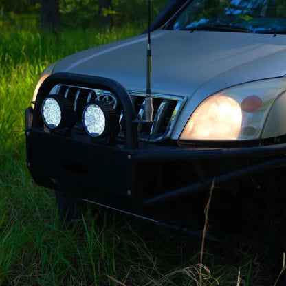 Kings 7" Lethal Driving Lights (Pair) | Lens Covers Included | 1 Lux @ 814m | 12,596 Lumens | IP68 and IP69K | 3mm Powder-Coated Brackets