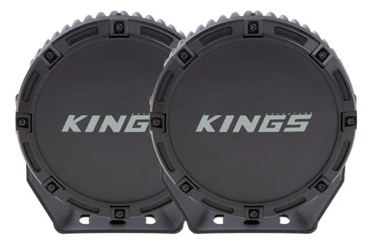 Kings 7" Lethal Driving Lights (Pair) | Lens Covers Included | 1 Lux @ 814m | 12,596 Lumens | IP68 and IP69K | 3mm Powder-Coated Brackets