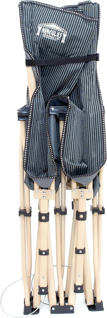 Hercules Heavy Duty Single Folding Camping Cot/Guest Bed With comfy Mattress + Bag