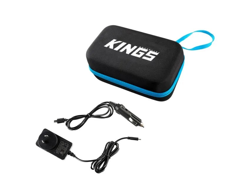 Kings 1000A Lithium Jump Starter Kit | 1000 AMP Max Output | 12,000mAh Battery Capacity | Twin USB outlets | In-built LED torch | Included accessories