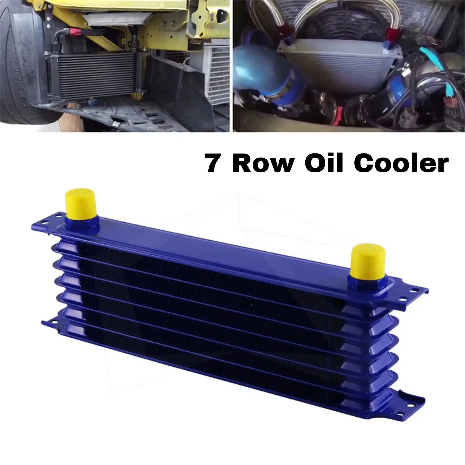 AN10 7 Row Oil Cooler Engine Transmission - Blue