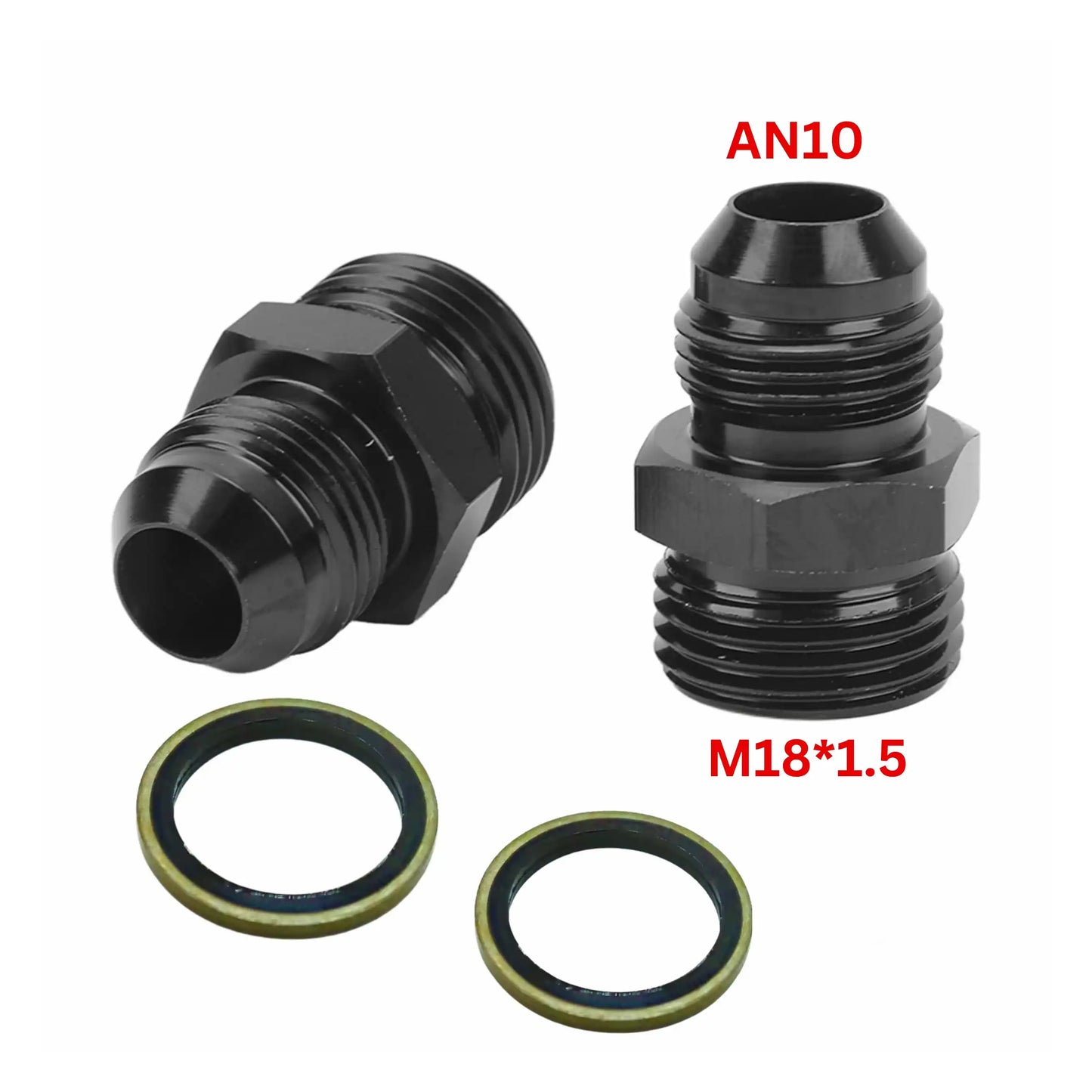 AN10 Hose Fitting Adapter - Black