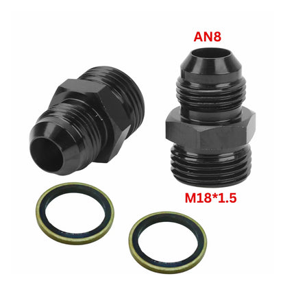 AN8 Hose Fitting Adapter - Black