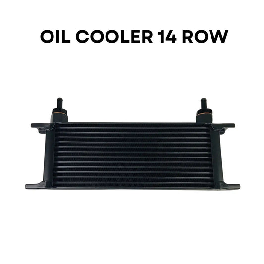 Aluminium Engine Transmission AN10 Oil Cooler 14 Row - Black