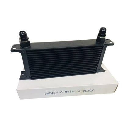 Aluminium Engine Transmission AN10 Oil Cooler 16 Row - Black