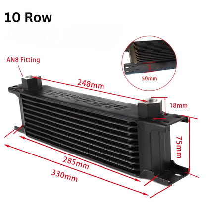 Aluminium Engine Transmission Oil Cooler 10 Row Dimensions