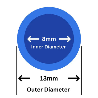 Blue High Temp Silicone Vacuum Hose - Sold per meter