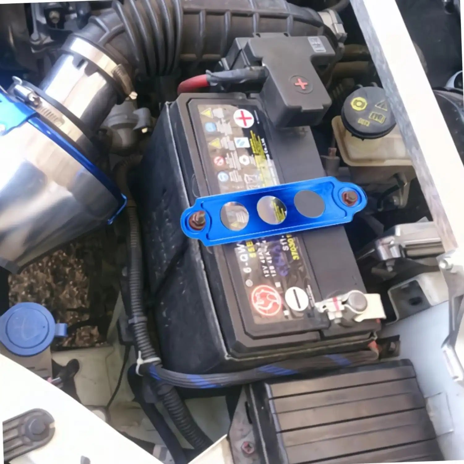 Car Battery Tie Down Bracket Holder Blue