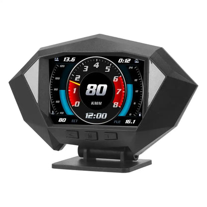 Car HUD Display with OBD2 + GPS + Slope Meter  Digital Speedometer with TFT Display