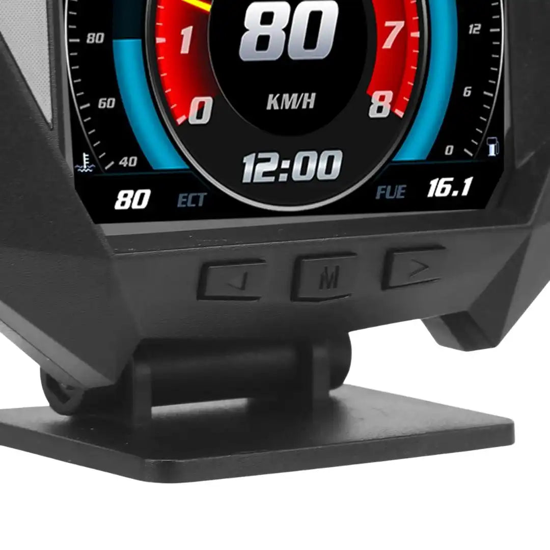 Car HUD Display with OBD2 + GPS + Slope Meter  Digital Speedometer with TFT Display