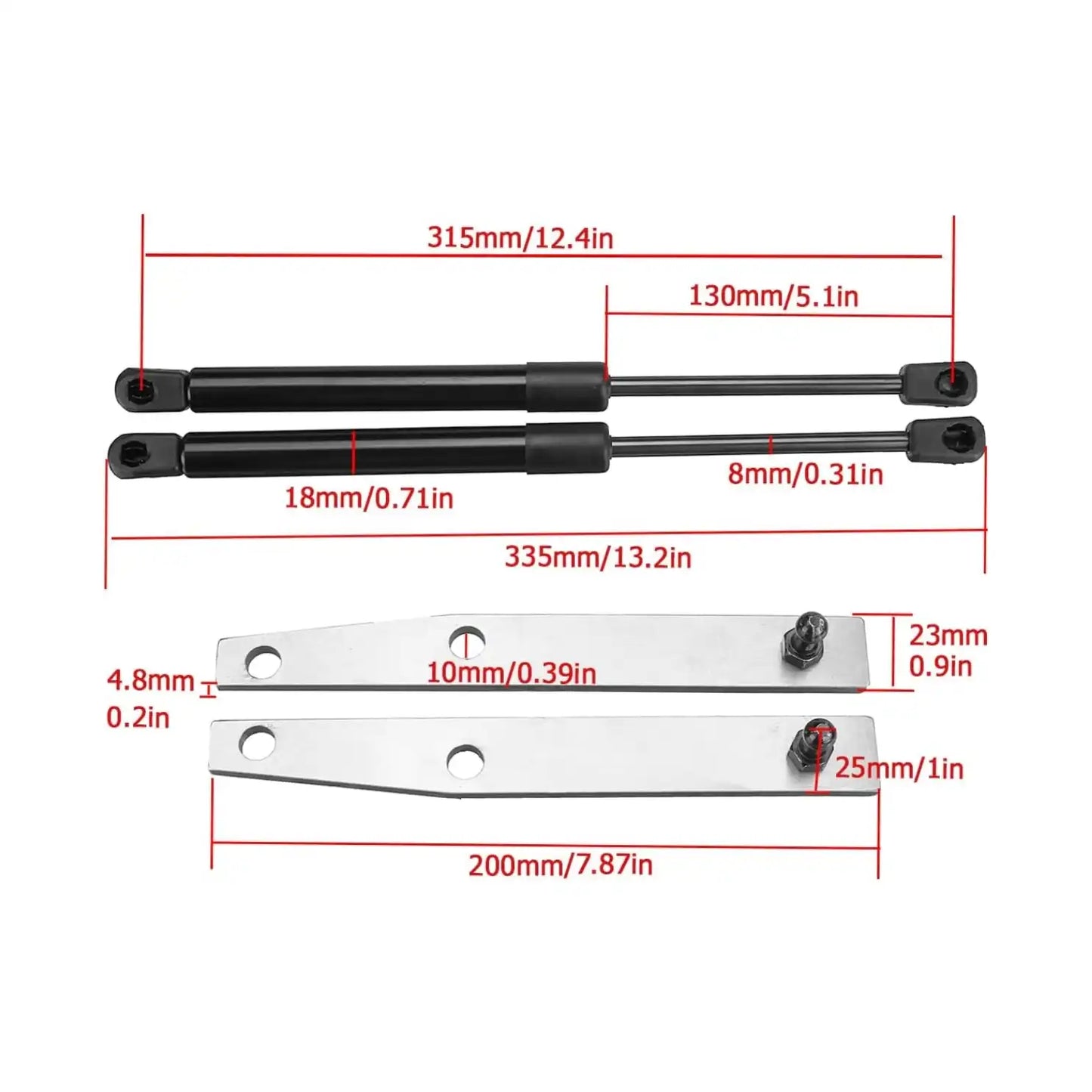 Front Bonnet Hood Gas Strut Damper Conversion Kits For Toyota Land Cruiser 70 Series LC70 LC75 LC76 LC78 LC79