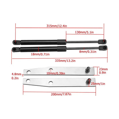 Front Bonnet Hood Gas Strut Damper Conversion Kits For Toyota Land Cruiser 70 Series LC70 LC75 LC76 LC78 LC79