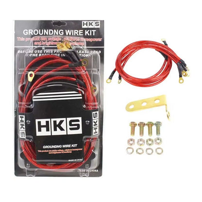 HKS 5 Point Grounding Wiring Cable Red