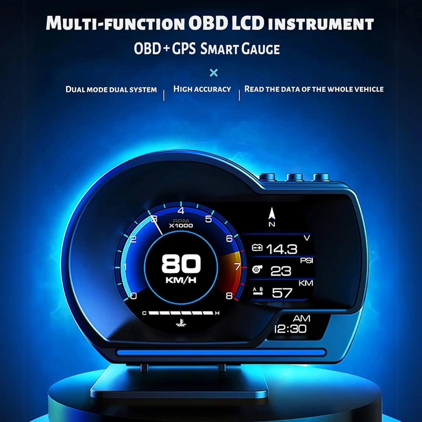 OBD2 Gauge Display, Heads Up Display for Cars