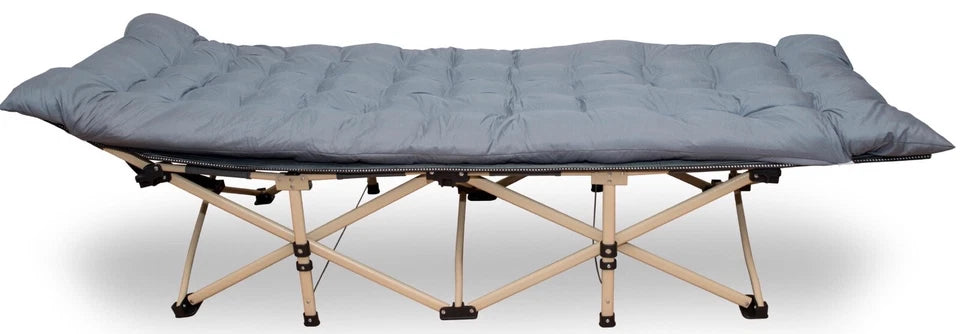 Hercules Heavy Duty Single Folding Camping Cot/Guest Bed With comfy Mattress + Bag