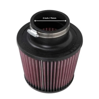 High-Flow Universal Air Filter - 3 inch / 75mm