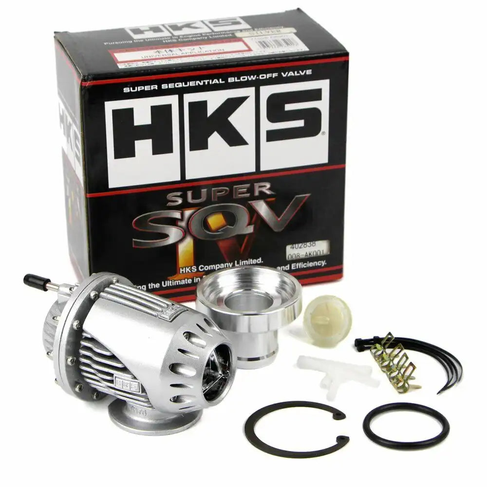 Hks Car Sqv 4 Turbo Blow Off Valve Pull-type Ssqv Bov With Adapter Silver