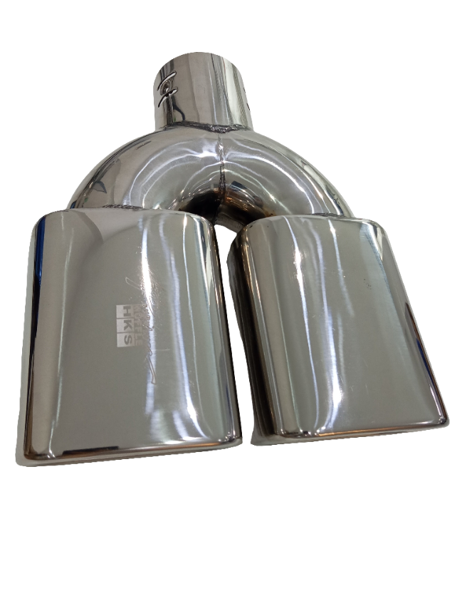 Universal Car Exhaust Muffler Tip - Silver