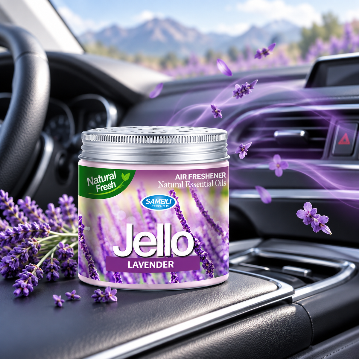 Jello Lavender Scent Air Freshener Gel for Car