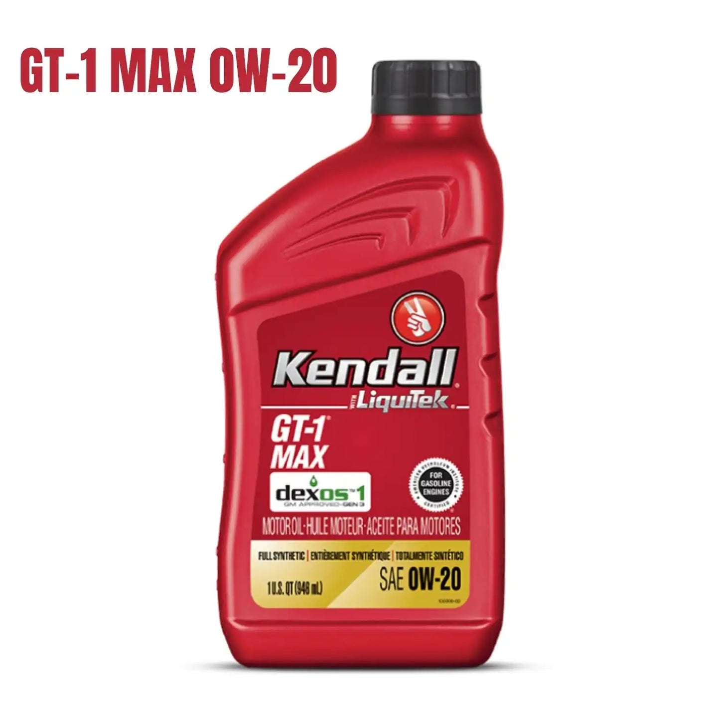 Kendall Gt-1 0w20 Max Full-Synthetic Car Engine Oil 946ml