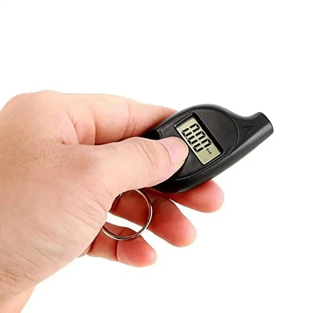 Keychain Digital Display Tire Air Pressure Gauge For Car, Truck, Bike