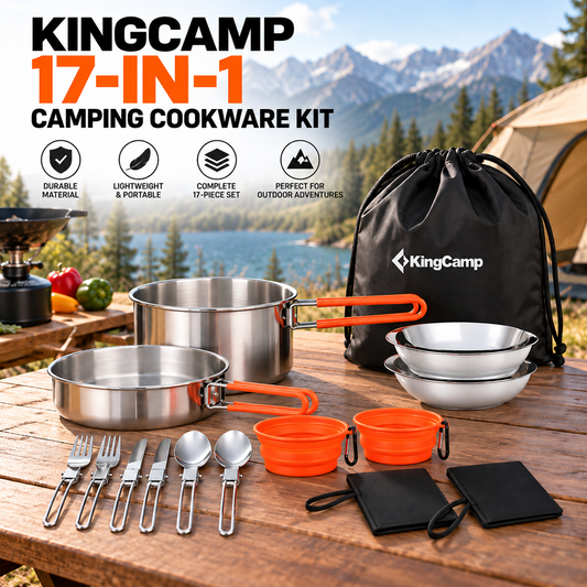 KingCamp 17-in-1 Camping Cookware Kit 