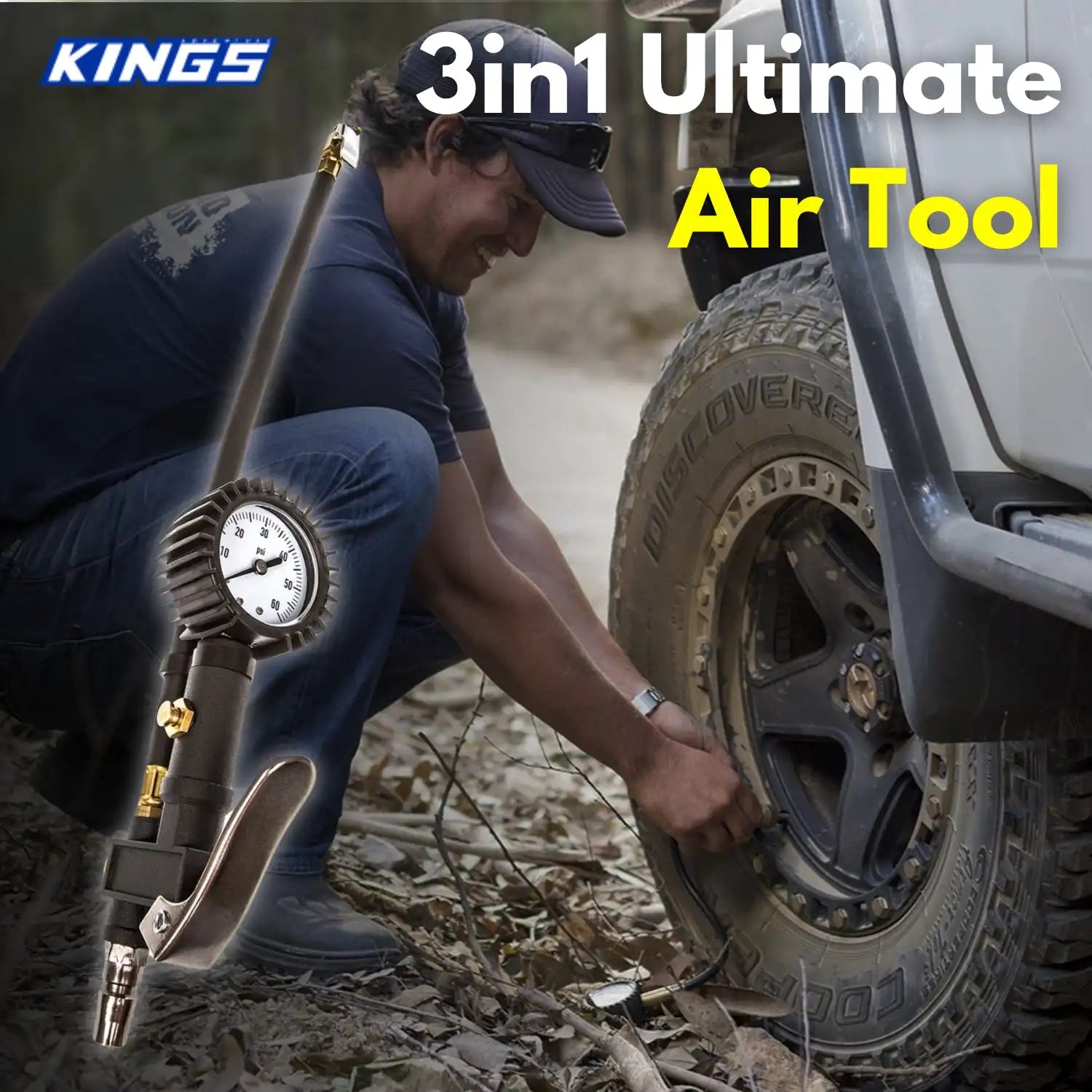 Kings 3in1 Ultimate Air Tool | Tyre Deflator