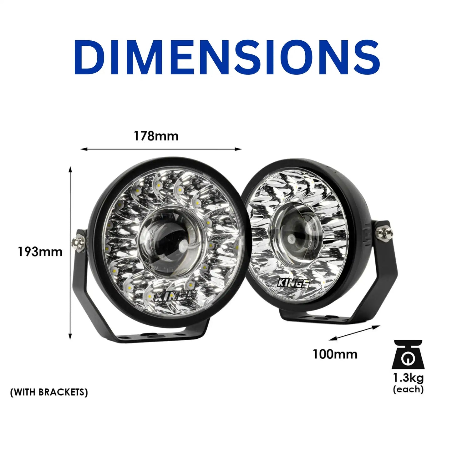 Kings 7 inch Illuminator Max LED Driving Lights (Pair)