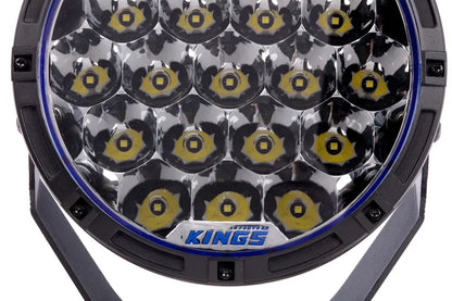 Kings 9" Lethal Driving Lights (Pair) | Lens Covers Included | 1 Lux @ 1,212 M | 16,362 Lumens | IP68 and IP69K | 3mm Powder-Coated Brackets