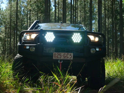 Kings 9" Lethal Driving Lights (Pair) | Lens Covers Included | 1 Lux @ 1,212 M | 16,362 Lumens | IP68 and IP69K | 3mm Powder-Coated Brackets