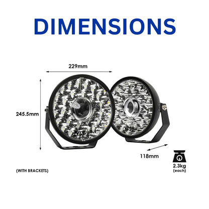 Kings 9 inch Illuminator Max LED Driving Lights (Pair)