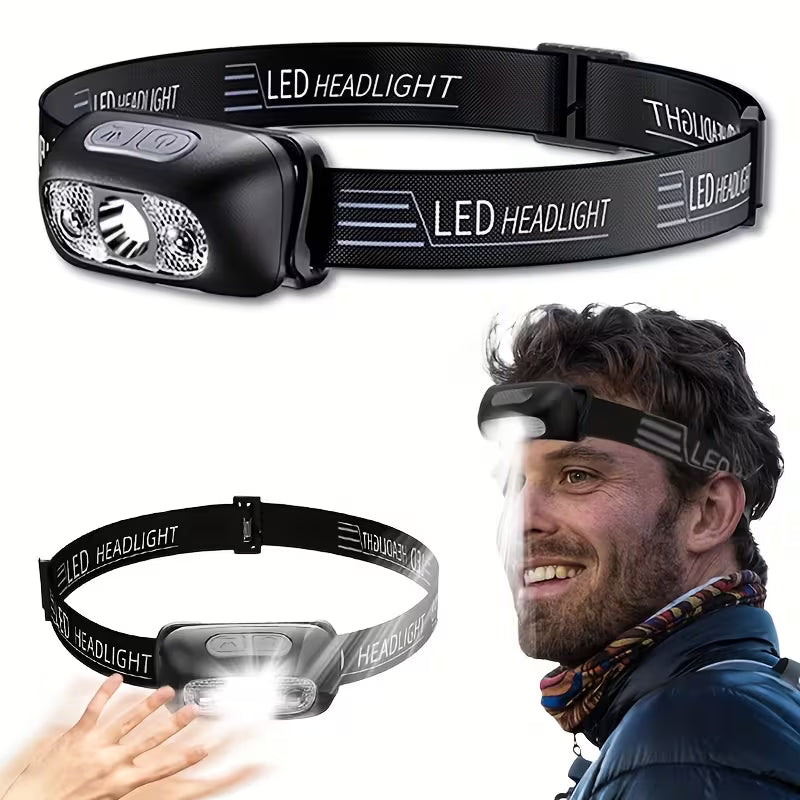 Rechargeable LED Headlamp with Smart Sensor