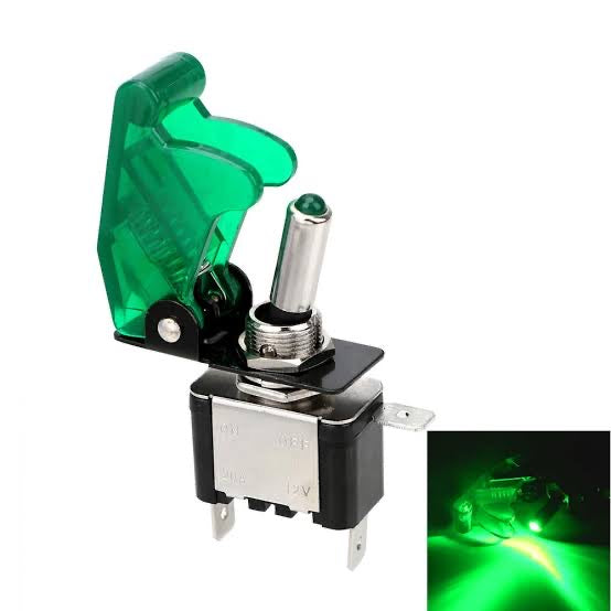 LED Push Button Rocker Toggle Switch Control 12V 20A Green