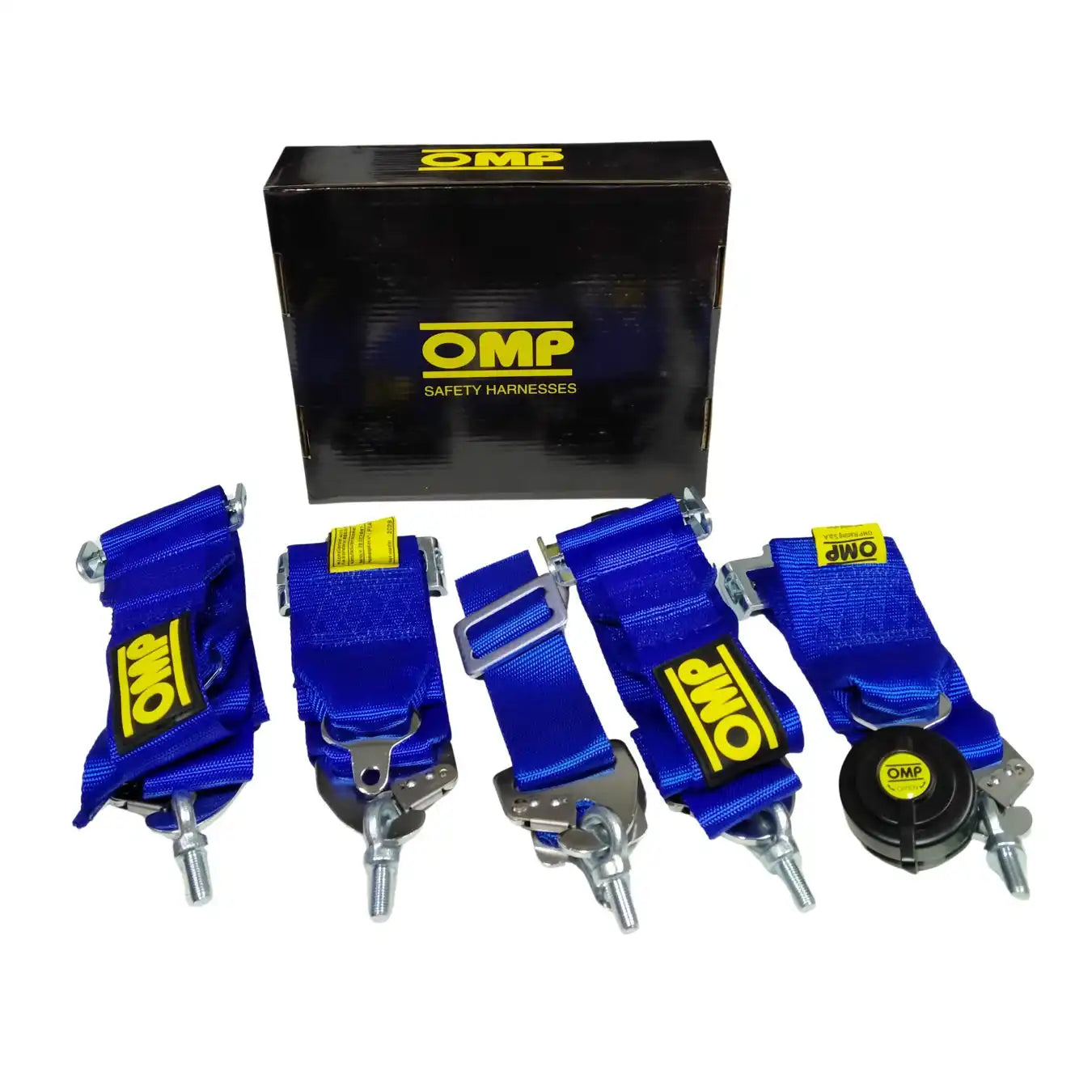 OMP 5 Point Racing Harness - Blue Seat Belt (pair)