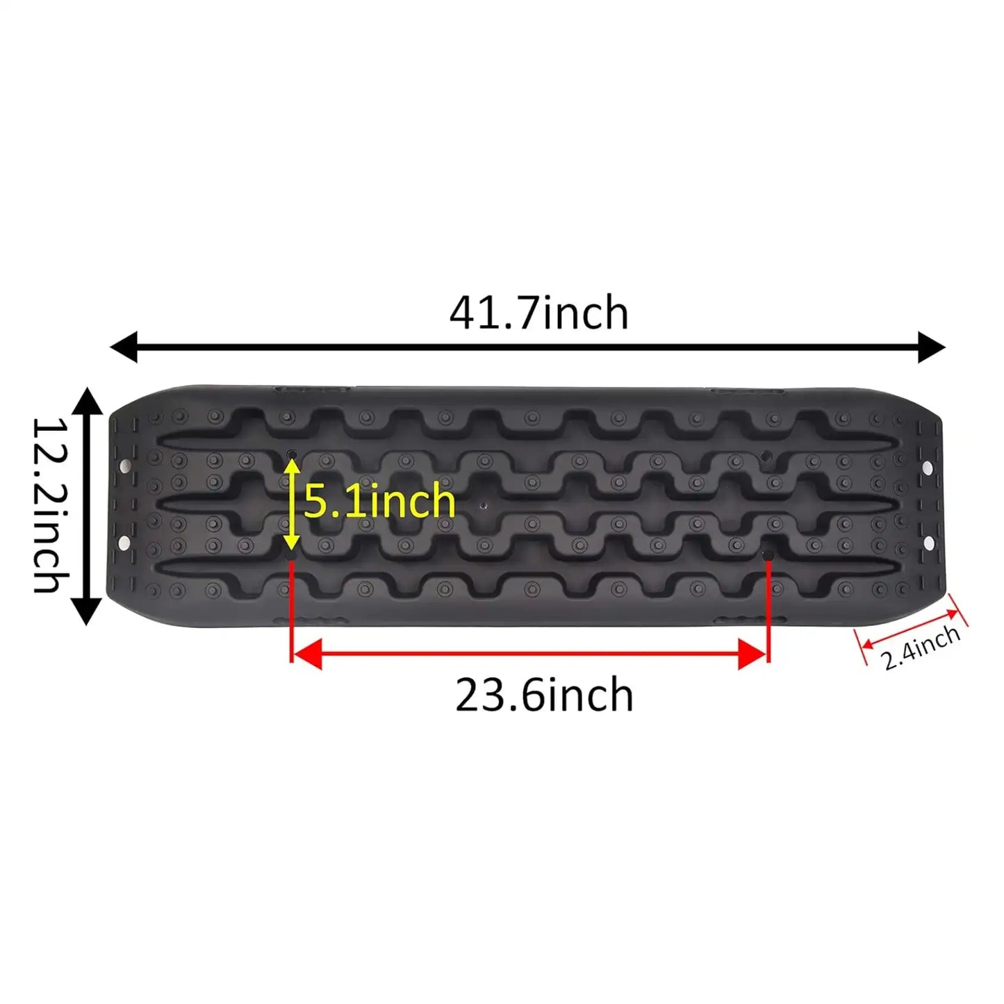 Offroad Recovery Track Boards Sand, Mud, Snow Traction Tracks - Black