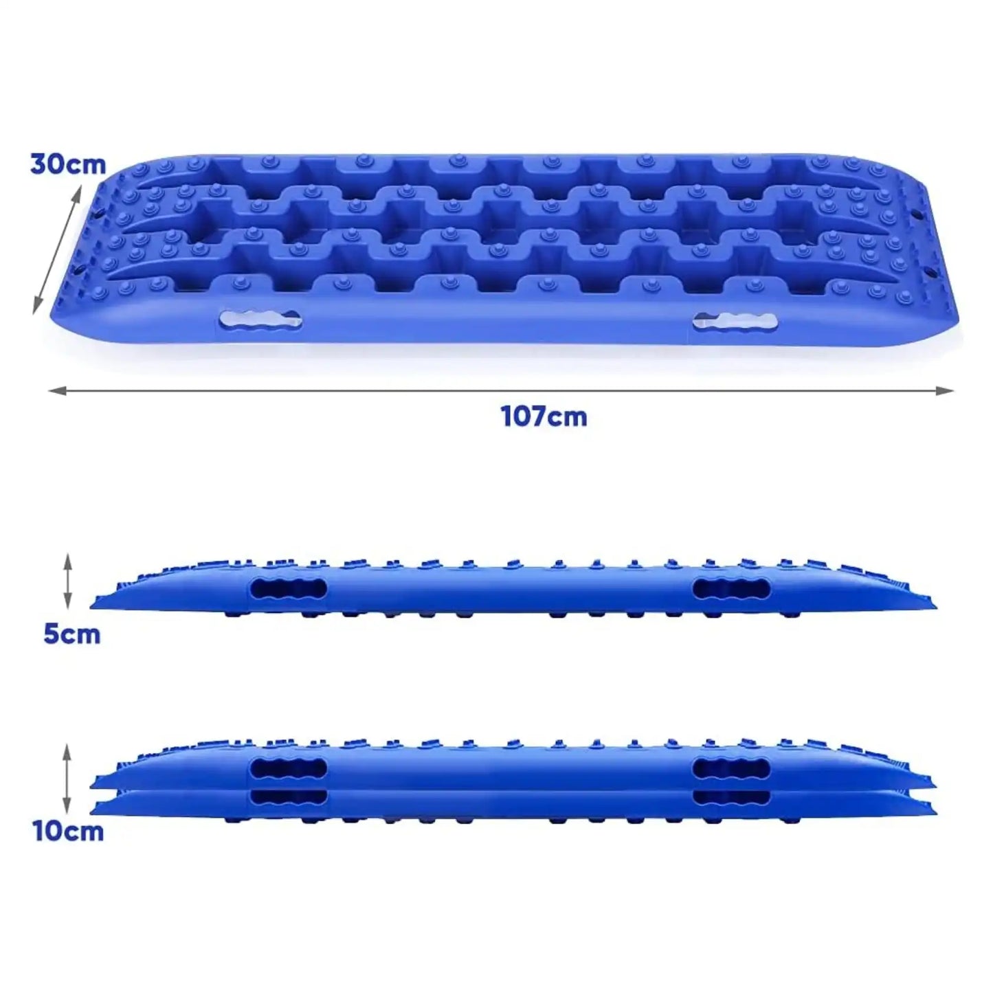 Offroad Recovery Track Boards Sand, Mud, Snow Traction Tracks - Blue