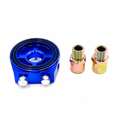 Aluminum Oil Filter Cooler Sandwich Plate For Oil Temp Oil Pressure Gauge Sensor